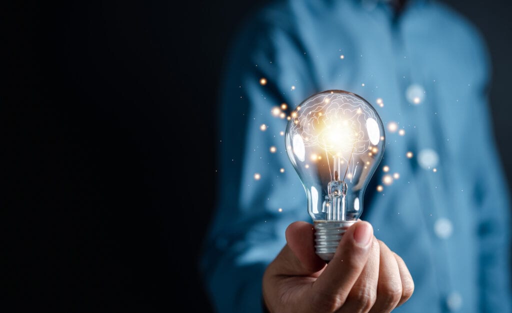 Lightbulb turned on