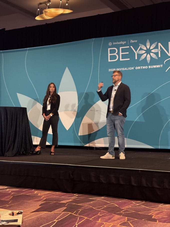 Beyond Possible: What We Took Away from the 2026 Invisalign Ortho Summit 1 Dr. Jason Gladwell and Emily Abecasis presenting at the 2026 Invisalign Ortho Summit