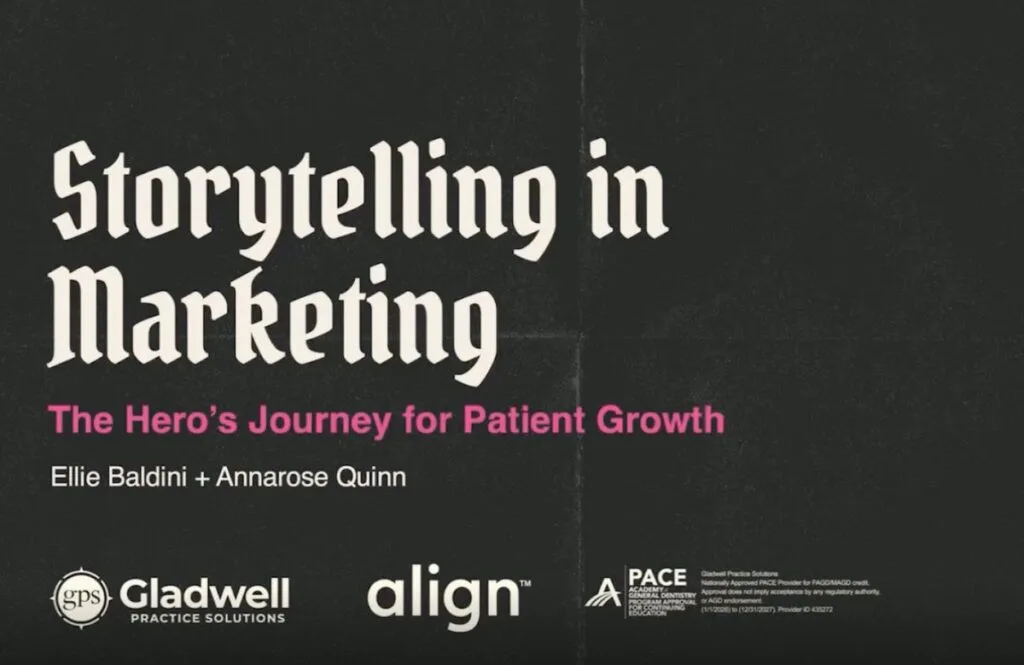 Storytelling in Marketing: The Hero's Journey for Patient Growth - GPS webinar with Ellie Baldini and Annarose Quinn